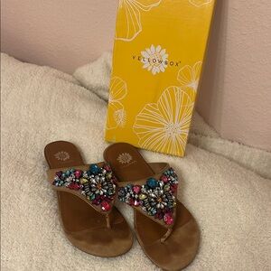 Yellow Box Women's Beaded Sandals - Multicolor